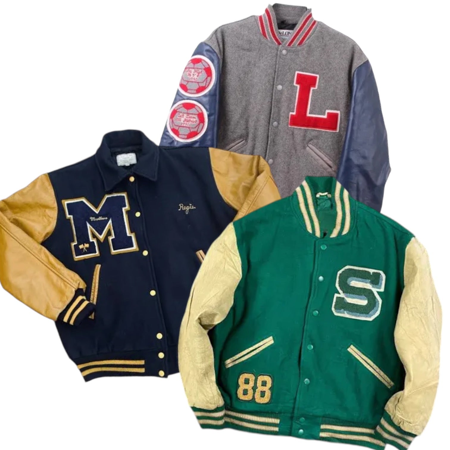 15x VARSITY JACKETS - The Hub Vintage Wholesale Limited