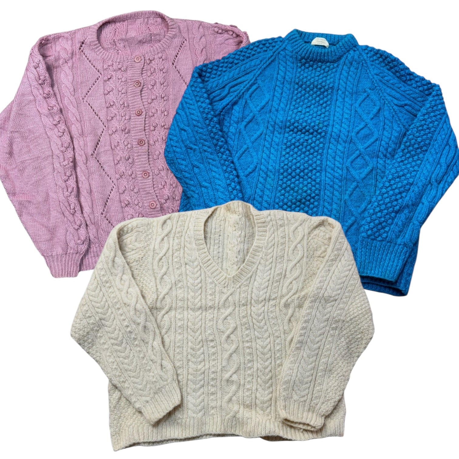 25x COLOURFUL ARAN KNITWEAR - The Hub Vintage Wholesale Limited