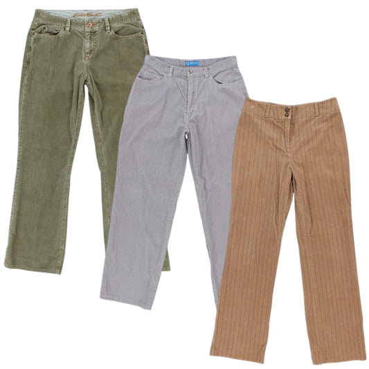 30x BRANDED CORDUROY TROUSERS - The Hub Vintage Wholesale Limited