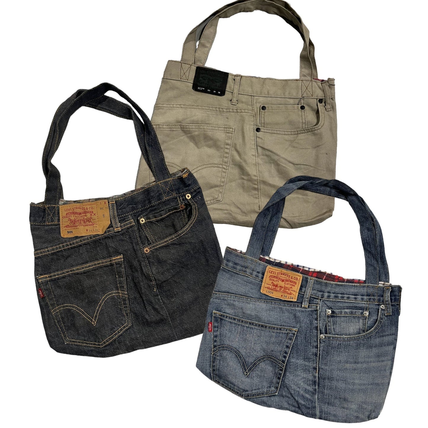 30x REWORKED LEVIS TOTE BAG - The Hub Vintage Wholesale Limited