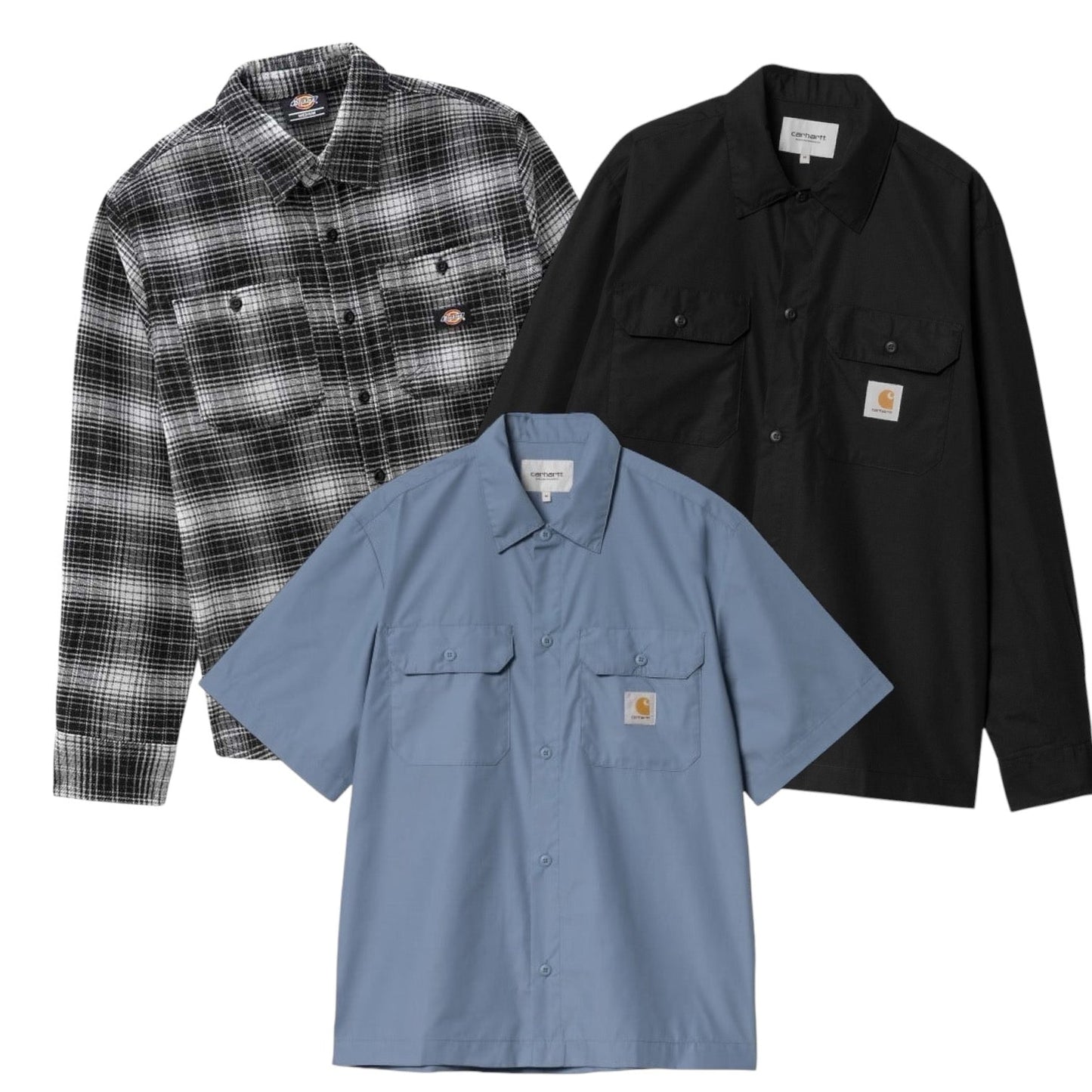 50x CARHARTT/DICKIES SHIRTS - The Hub Vintage Wholesale Limited