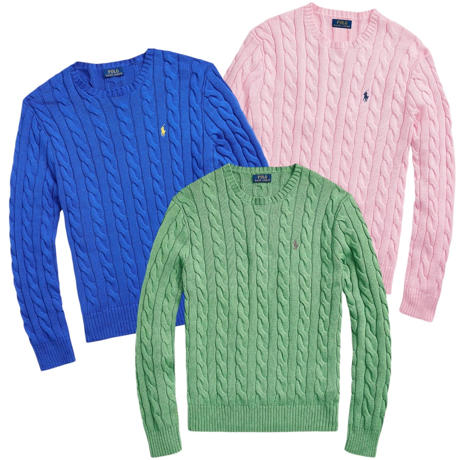 50x RALPH LAUREN CABLE KNIT - The Hub Vintage Wholesale Limited