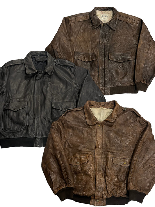 10x VINTAGE LEATHER FLYING JACKETS