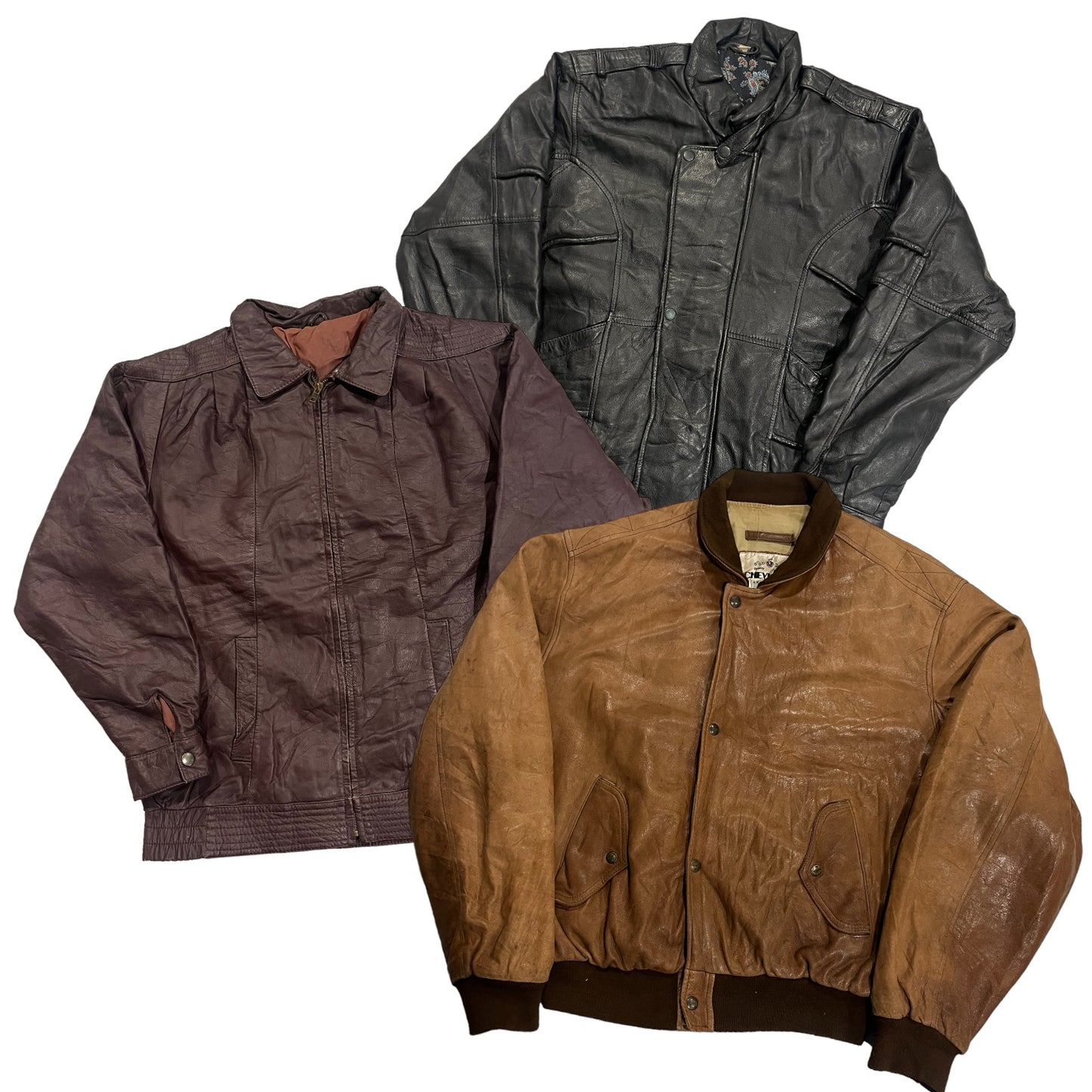 10x GENUINE LEATHER BOMBER JACKETS